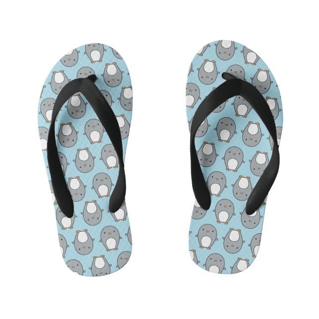 Baby Blue Pinguin Pattern Kinderbadesandalen (Fußbett)