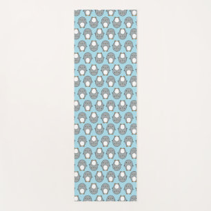 Baby Blue Pinguin Pattern Yogamatte