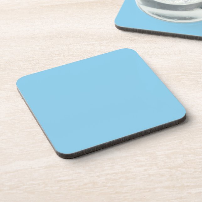 Baby Blue Plastic Getränkeuntersetzer (Linke Seite)