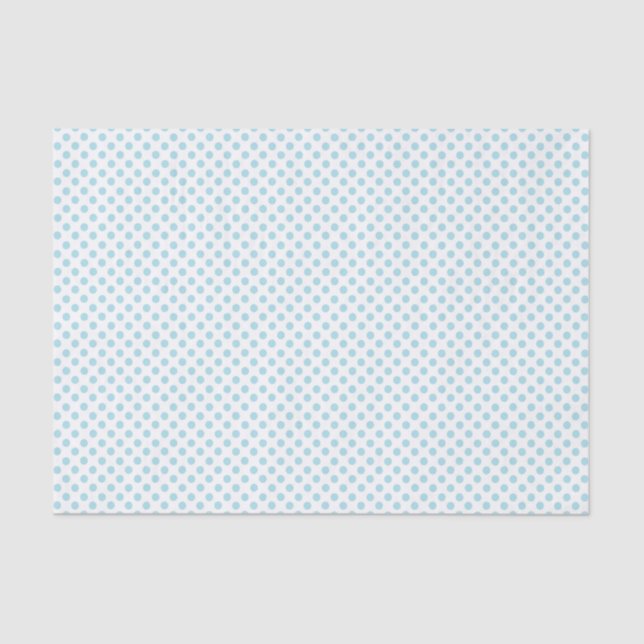 Baby Blue Polka Dot Tissue Paper Seidenpapier (Vorderseite)