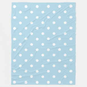 Baby Blue Polka Dots Fleecedecke