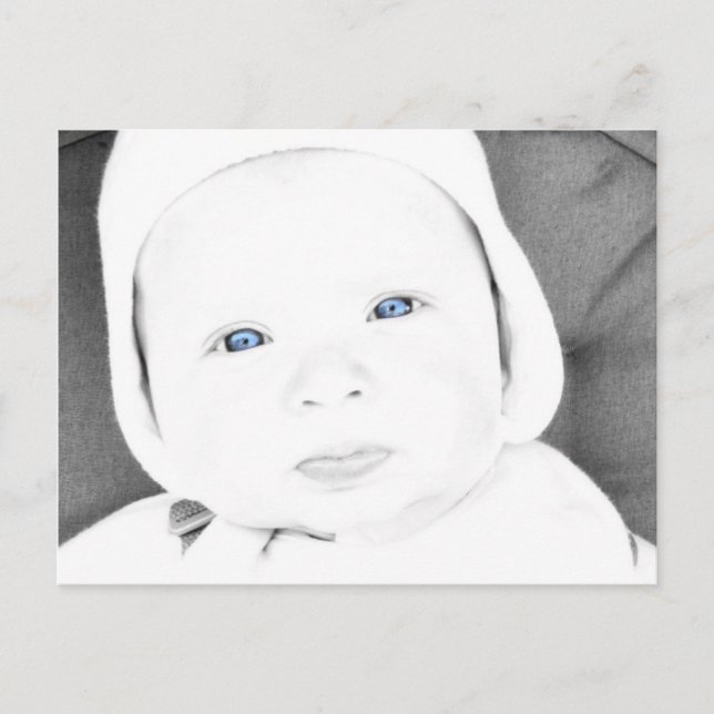 Baby Blue Postkarte (Vorderseite)