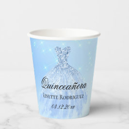 Baby Blue Quinceanera Pappbecher