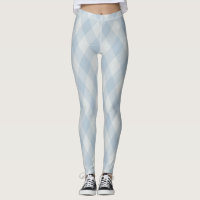 Baby Blue Raute Muster Leggings - Cosy & Chic