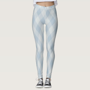 Baby Blue Raute Muster Leggings - Cosy & Chic