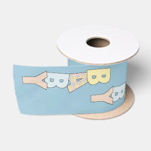 Baby Blue Ribbon für Babygeschenk oder Dusche Satinband