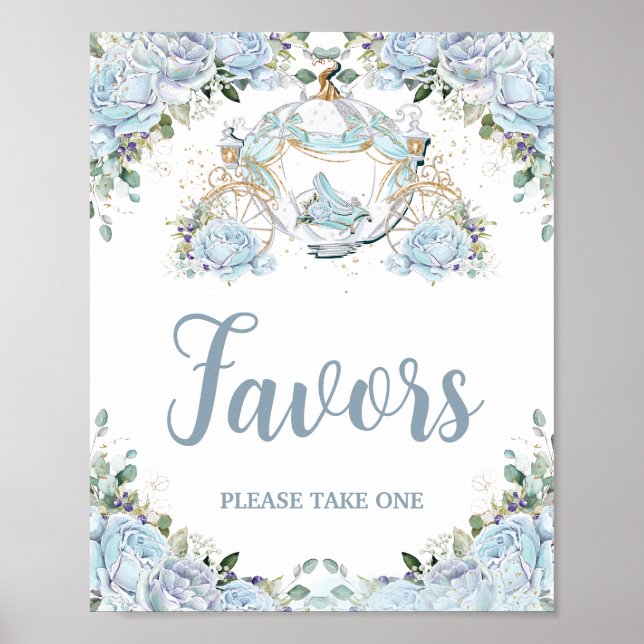 Baby Blue Rose Princess Pumpkin Carriage Favoriten Poster (Vorne)