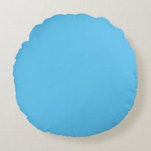 Baby Blue Round Throw Pillow (16")
