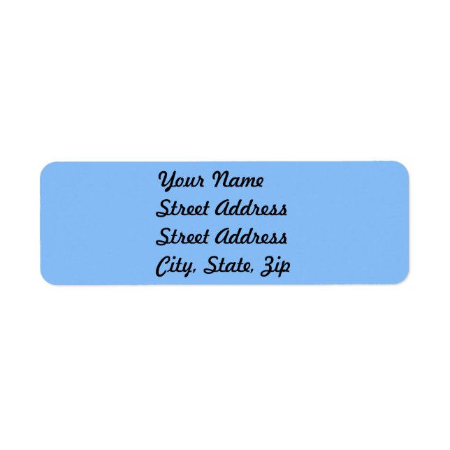 Baby Blue Rücksendeadresse Sticker (Vorne)