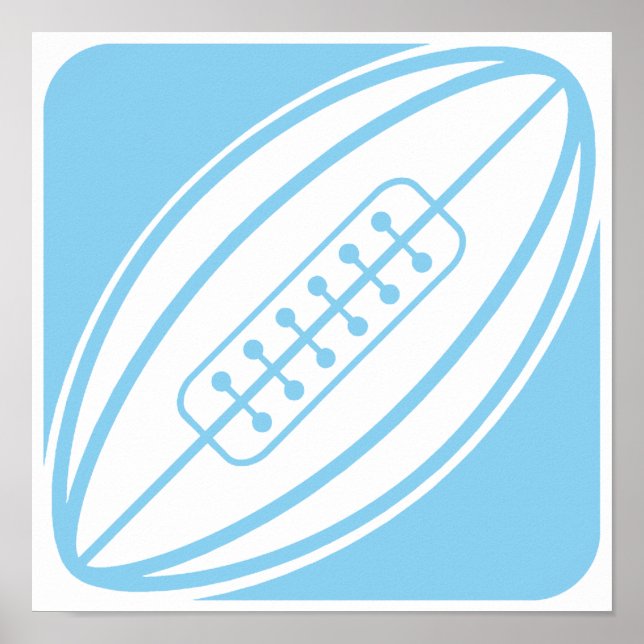 Baby Blue Rugby Poster (Vorne)
