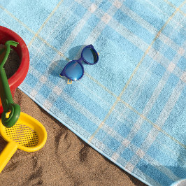 Baby Blue Scottish Kariert Strandtuch