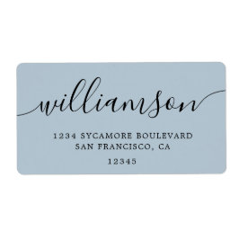 Baby Blue Script Family Rücksendeadresse