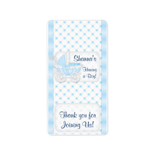 Baby Blue Shower Hersheys Miniatur Bonbonverpackun Adressaufkleber