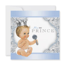 Baby Blue Silver Prince Baby Dusche