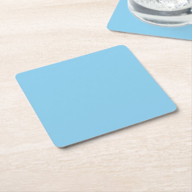 Baby Blue Sky Solid Color Rechteckiger Pappuntersetzer (angewinkelt)
