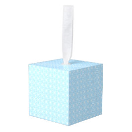 Baby Blue Snowflakes Würfelornament