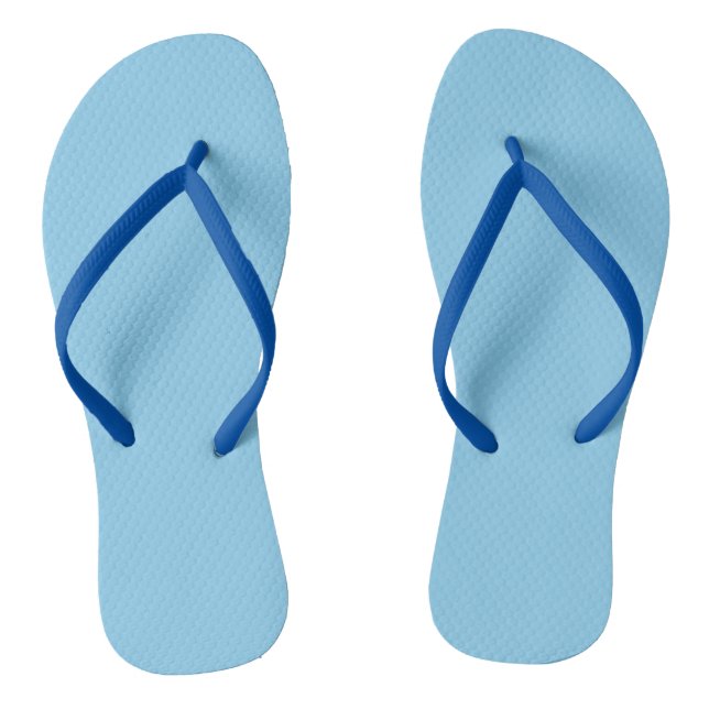 Baby Blue Solid Color Flip Flops (Fußbett)