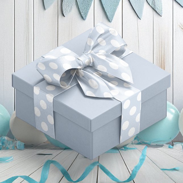 Baby Blue Spot Pattern Satin Ribbon Satinband (Baby Blue Spot Pattern Satin Ribbon)