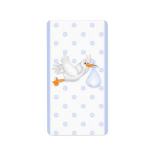 Baby Blue Stork Hersheys Miniatur Bonbon Bar Adressaufkleber