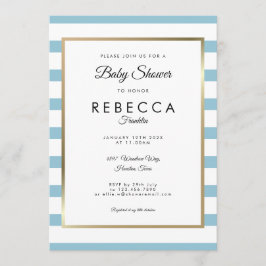 Baby Blue Stripe Baby Dusche / Sprinkle Einladung
