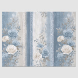 Baby Blue Stripe & Lace Seidenpapier