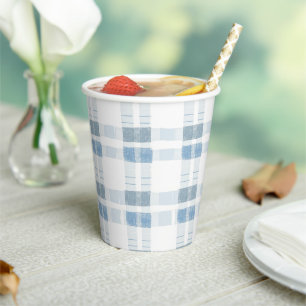 Baby Blue Stripes Prüfmuster Pappbecher