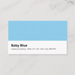 Baby Blue   "Süß und Beruhigend" Visitenkarte