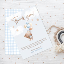 Baby Blue Teddy Bear Baby Dusche