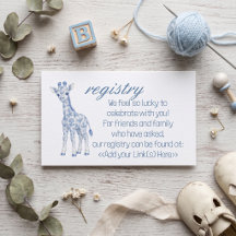 Baby Blue Toile Safari Baby Shower Geschenkeliste
