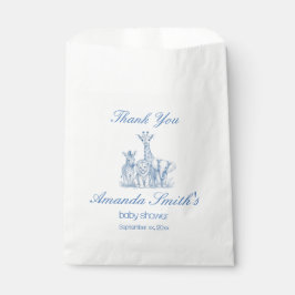 Baby Blue Toile Safari Baby Shower Geschenktüte Geschenktütchen