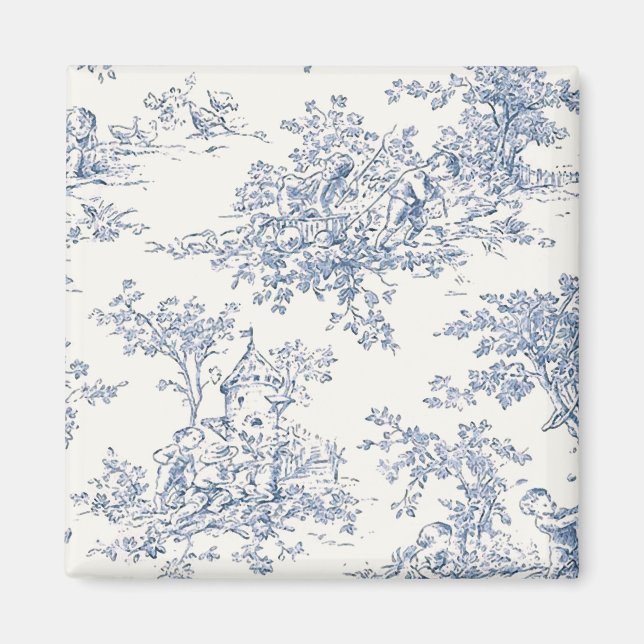 Baby Blue Toille-Magnet Magnet (Vorne)