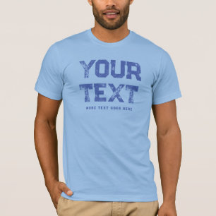 Baby Blue Trendy gestörter Text Mens Modern T-Shirt