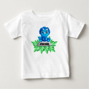 Baby Blue Triceratops Dinosaur T-shirt
