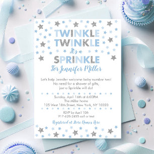 Baby Blue Twinkle Star Baby Sprinkle Einladung
