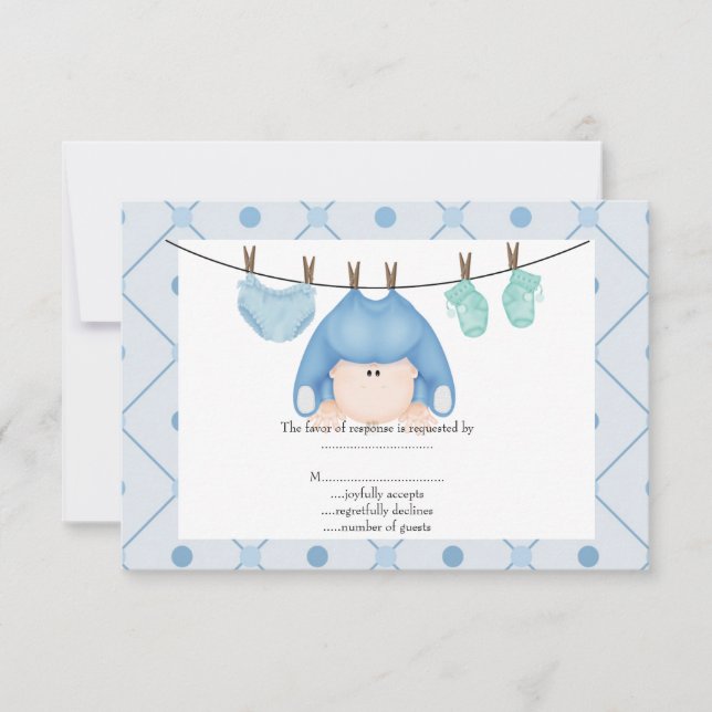 Baby Blue uAwg RSVP Karte (Vorderseite)