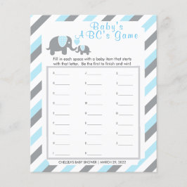 Baby Blue und Gray Stripe 🐘 Elephant - ABCs Flyer