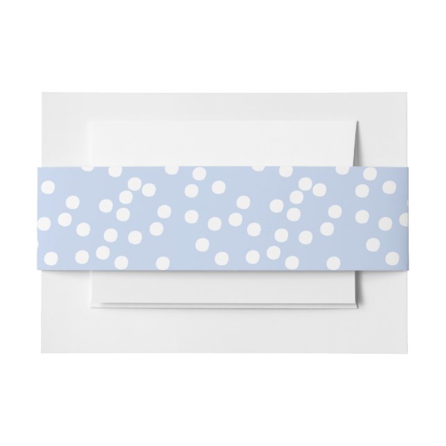 Baby Blue und White Confetti / Punkte Einladungsbanderole (Vorderseite Beispiel)