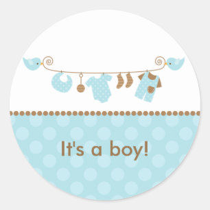 Baby Blue Wäsche Line Aufkleber