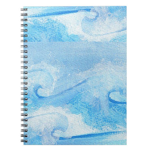 Baby Blue Waves Notizblock (Vorderseite)