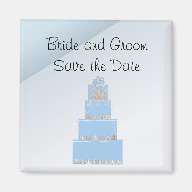 Baby Blue Wedding Cake Magnet (Vorne)