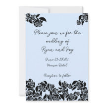 Baby Blue Wedding Einladung