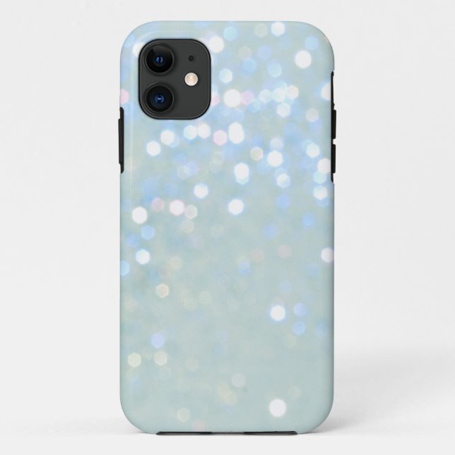 Baby Blue/White Glitzer iPhone 5 Abdeckung Case-Mate iPhone Hülle (Rückseite)