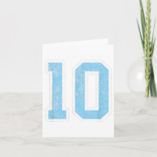 Baby Blue White Number 10 Jersey Player Uniform #1 Karte