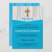 Baby Blue & White Satin Taufe / Christening