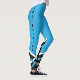 Baby Blue, White und Black Chef Leggings