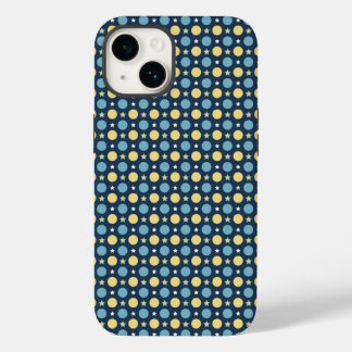 Baby Blue Yellow Polka Dots Muster Case-Mate iPhone Hülle