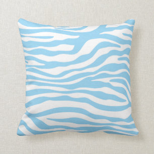 Baby Blue Zebra Animal Print Kissen