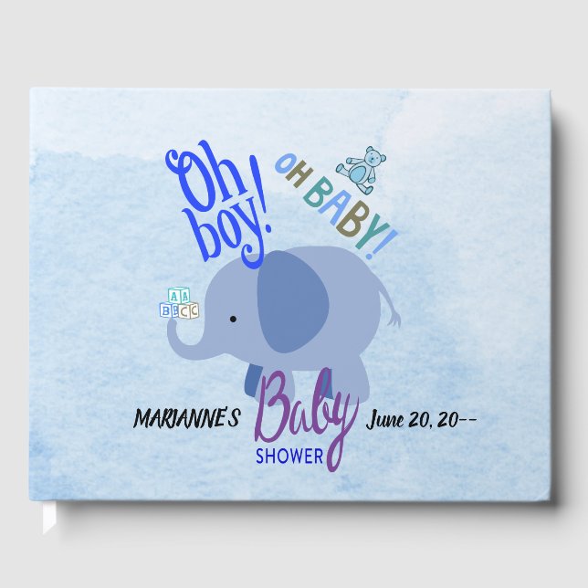 Baby Blues Bash Baby Shower Gästebuch (Vorderseite)