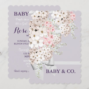 BABY Blume & Gitter Celebration Lavender Party Einladung