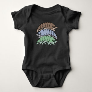 Baby-Body - 3 Rollasseln (lebendig) Baby Strampler